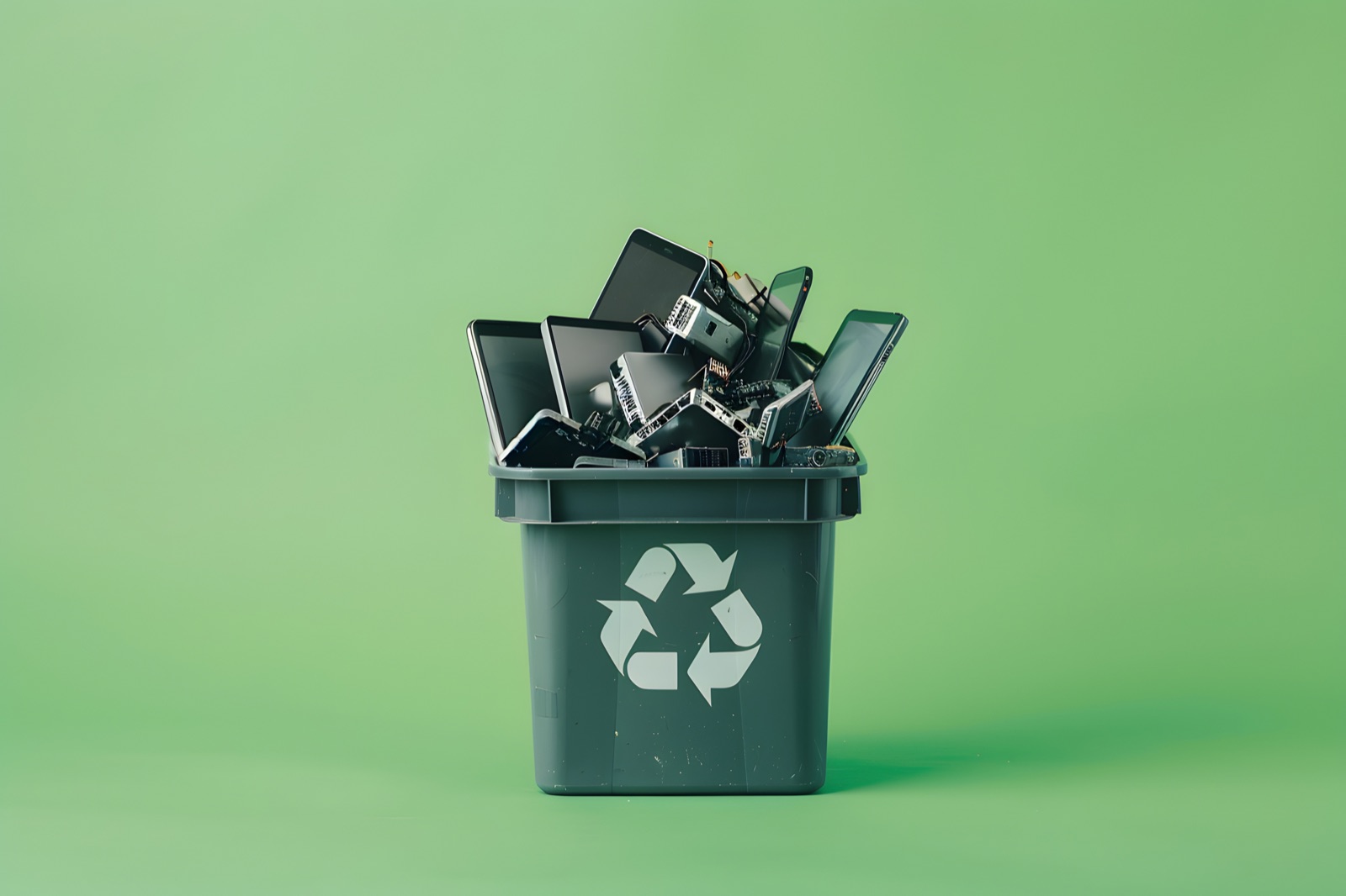 E-waste — discarded computers, monitors and electronics